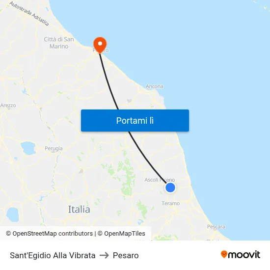 Sant'Egidio Alla Vibrata to Pesaro map