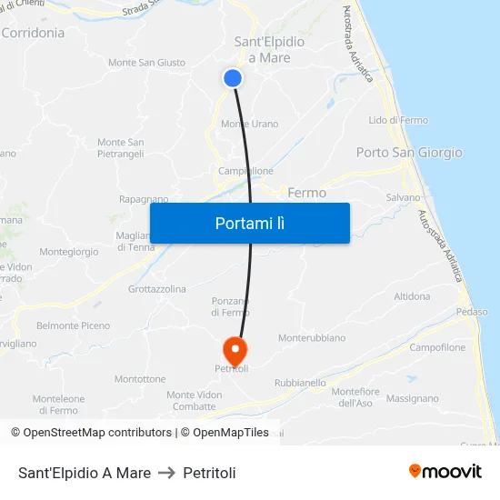 Sant'Elpidio A Mare to Petritoli map