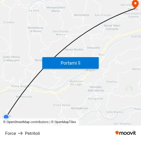 Force to Petritoli map