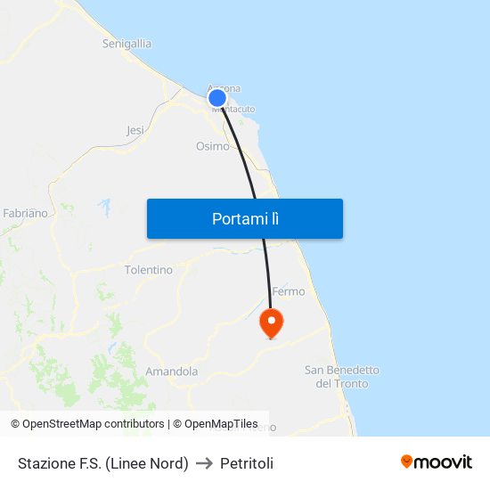 Stazione F.S. (Linee Nord) to Petritoli map