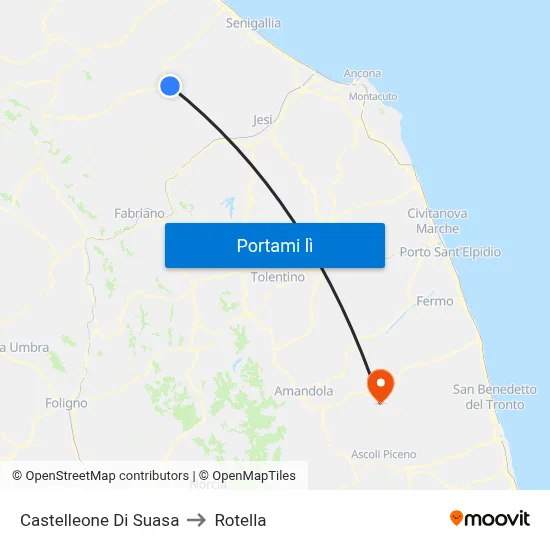 Castelleone Di Suasa to Rotella map