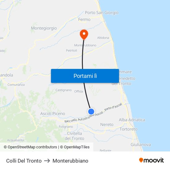 Colli Del Tronto to Monterubbiano map