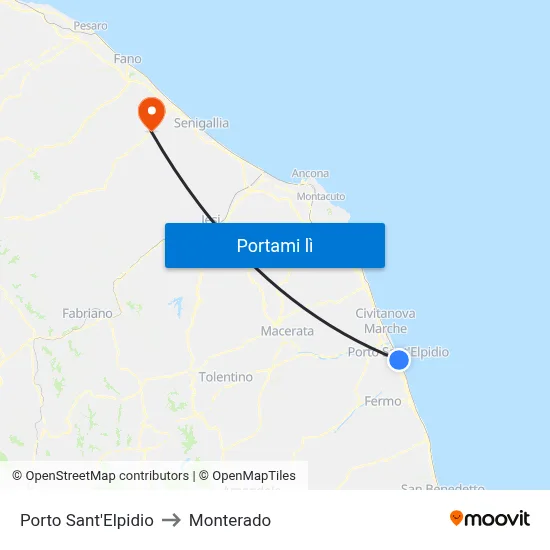 Porto Sant'Elpidio to Monterado map
