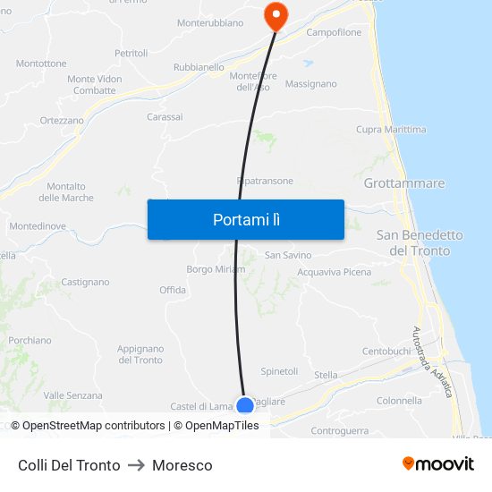 Colli Del Tronto to Moresco map