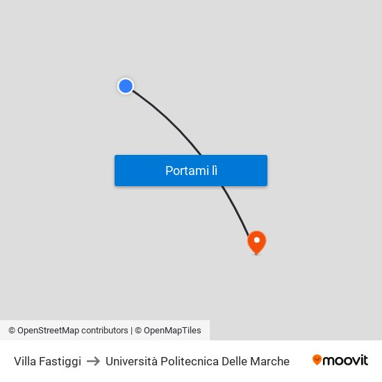 Villa Fastiggi to Università Politecnica Delle Marche map