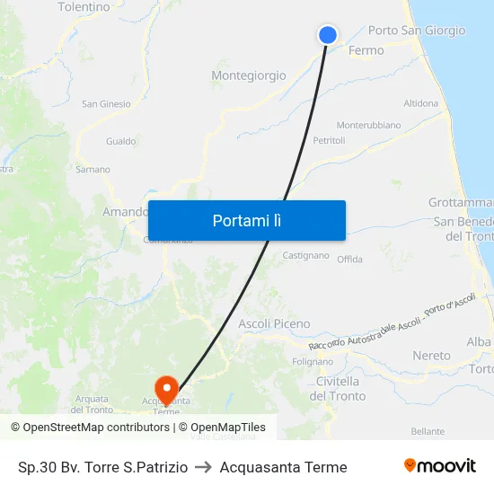 Sp.30 Bv. Torre S.Patrizio to Acquasanta Terme map