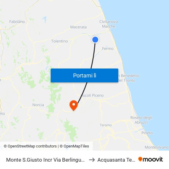 Monte S.Giusto Incr Via Berlinguer Dir F to Acquasanta Terme map
