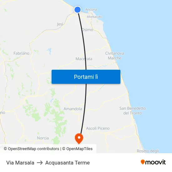Via Marsala to Acquasanta Terme map