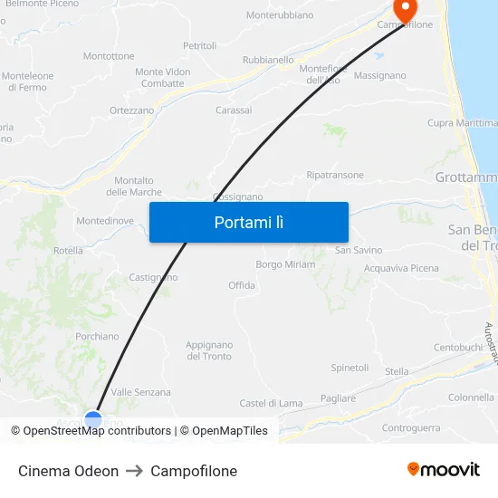 Cinema Odeon to Campofilone map