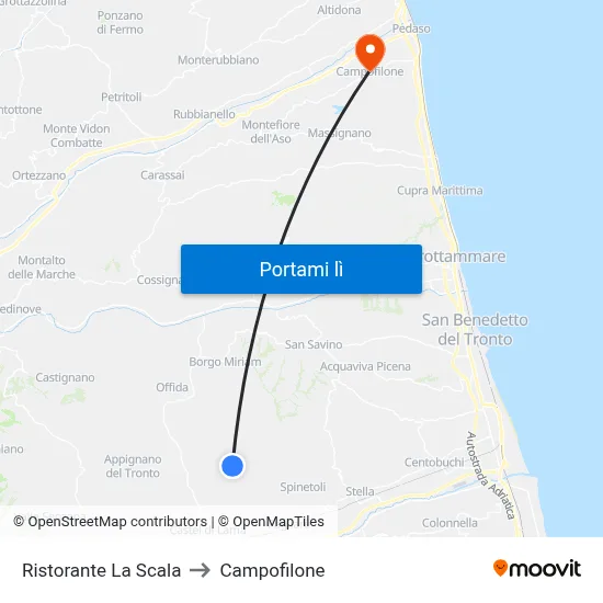 Ristorante La Scala to Campofilone map