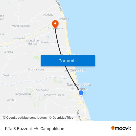 F.Ta 3 Bozzoni to Campofilone map