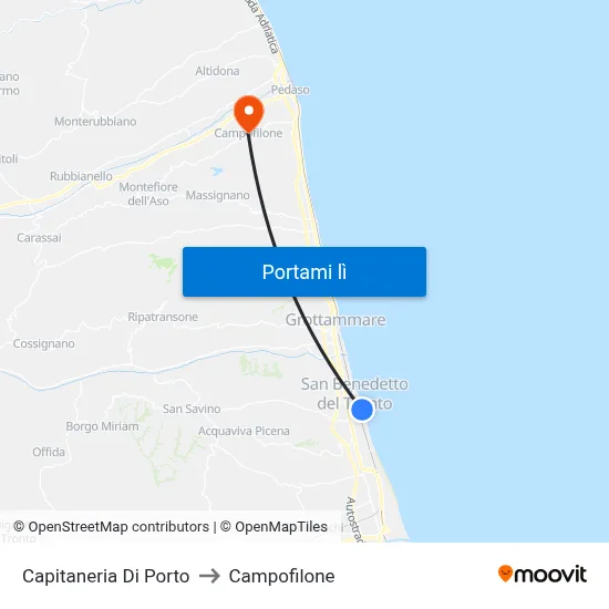 Capitaneria Di Porto to Campofilone map
