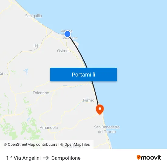 1 ^ Via  Angelini to Campofilone map