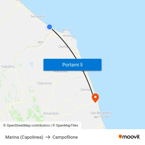 Marina (Capolinea) to Campofilone map