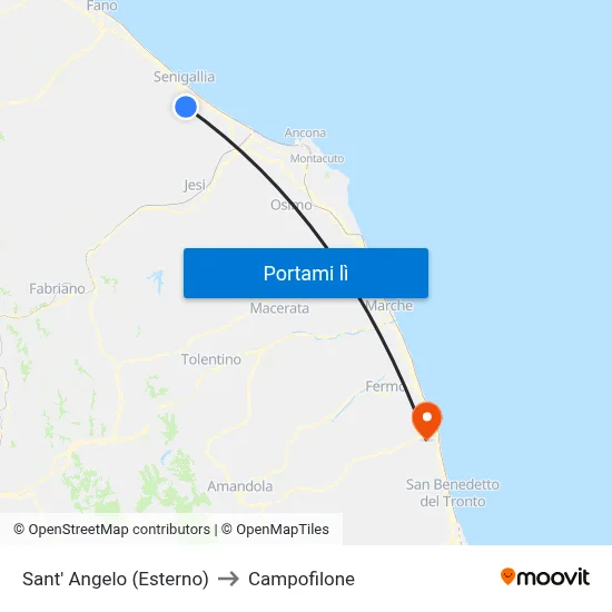 Sant' Angelo  (Esterno) to Campofilone map