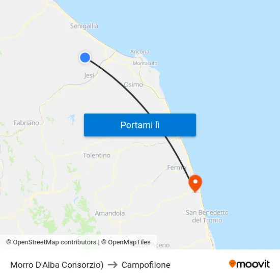 Morro D'Alba Consorzio) to Campofilone map
