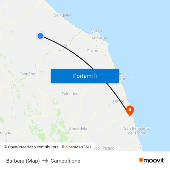 Barbara (Map) to Campofilone map