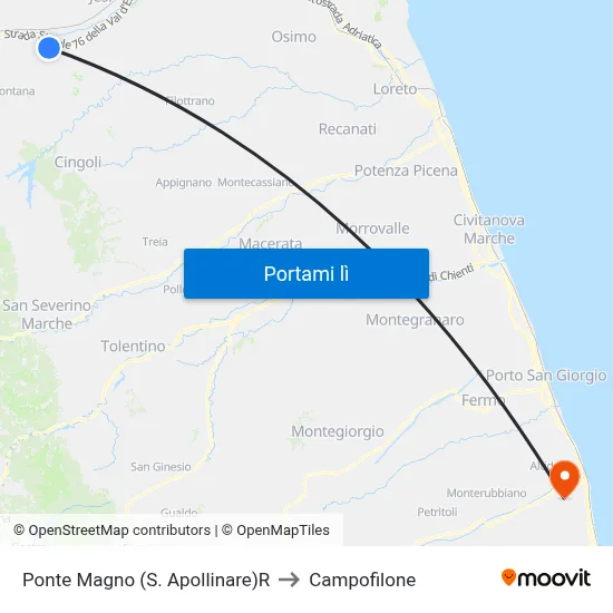 Ponte Magno (S. Apollinare)R to Campofilone map