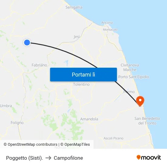 Poggetto (Sisti). to Campofilone map