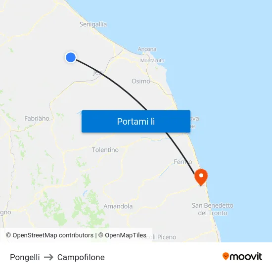 Pongelli to Campofilone map