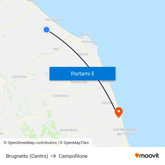 Brugnetto  (Centro) to Campofilone map