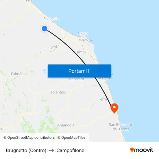 Brugnetto  (Centro) to Campofilone map