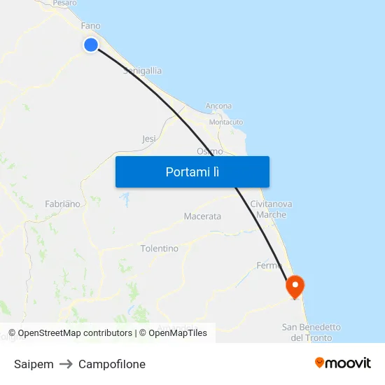 Saipem to Campofilone map