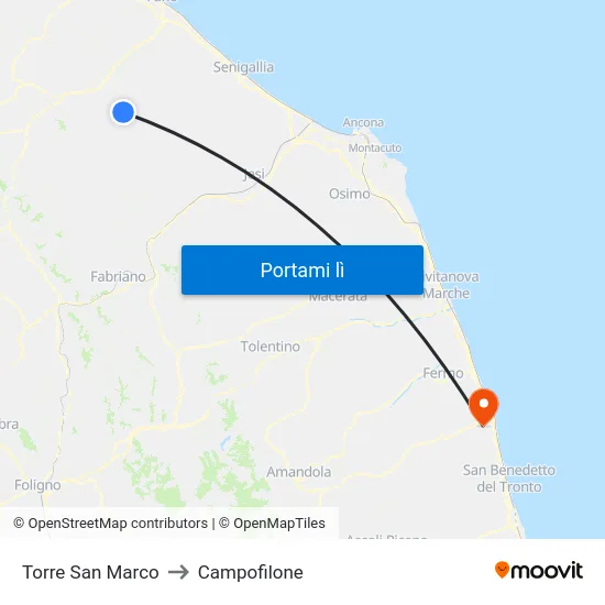 Torre San Marco to Campofilone map