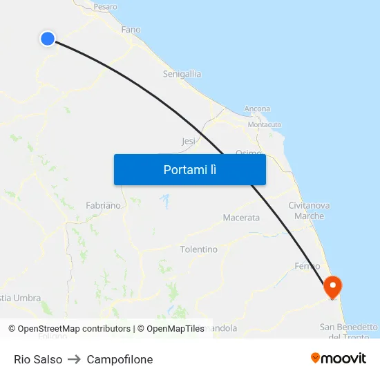 Rio Salso to Campofilone map