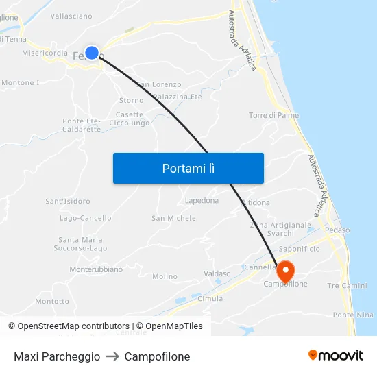 Maxi Parcheggio to Campofilone map