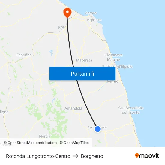 Rotonda Lungotronto-Centro to Borghetto map