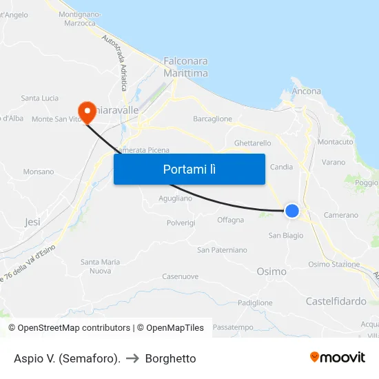 Aspio V. (Semaforo). to Borghetto map