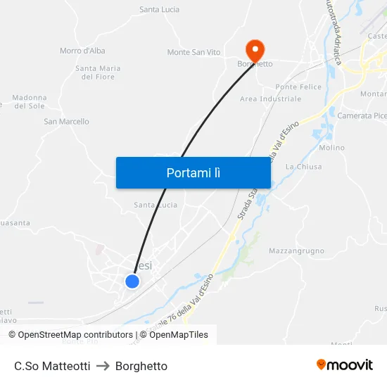 C.So Matteotti to Borghetto map