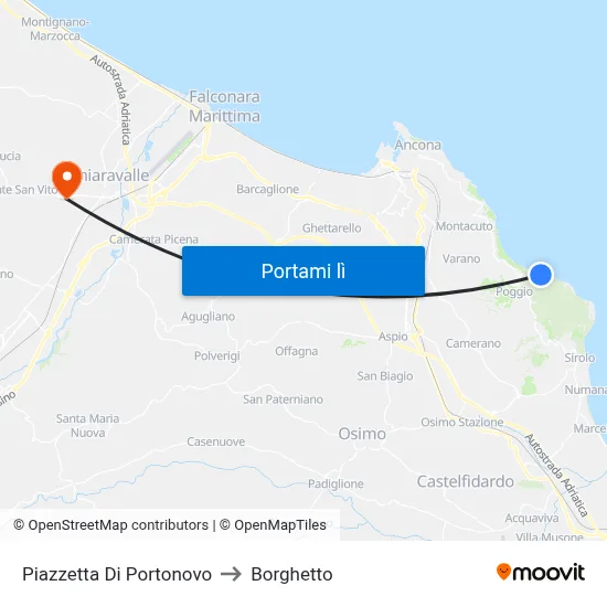 Piazzetta Di Portonovo to Borghetto map