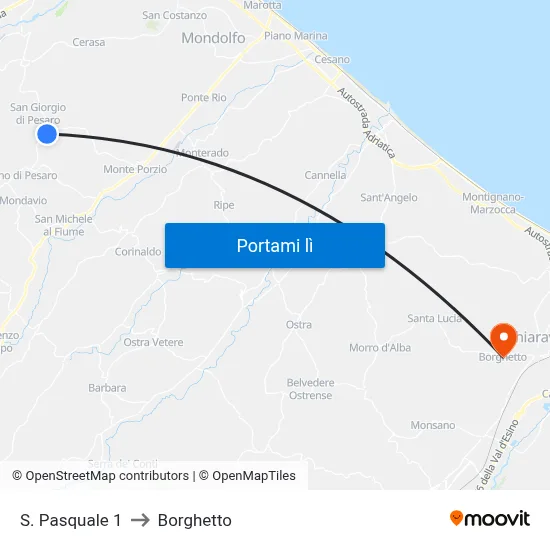 S. Pasquale 1 to Borghetto map