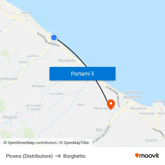 Piceno (Distributore) to Borghetto map