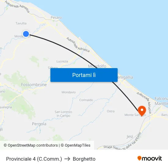 Provinciale 4 (C.Comm.) to Borghetto map
