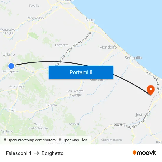 Falasconi 4 to Borghetto map
