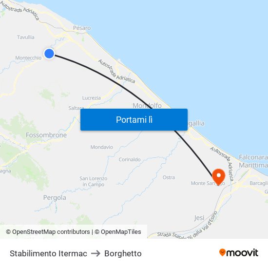 Stabilimento Itermac to Borghetto map