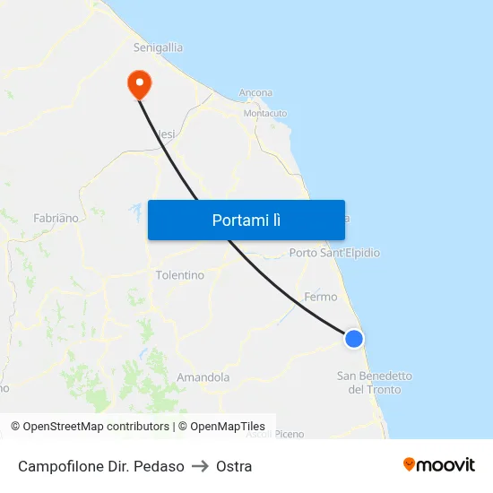 Campofilone Dir. Pedaso to Ostra map