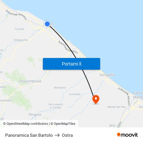 Panoramica San  Bartolo to Ostra map