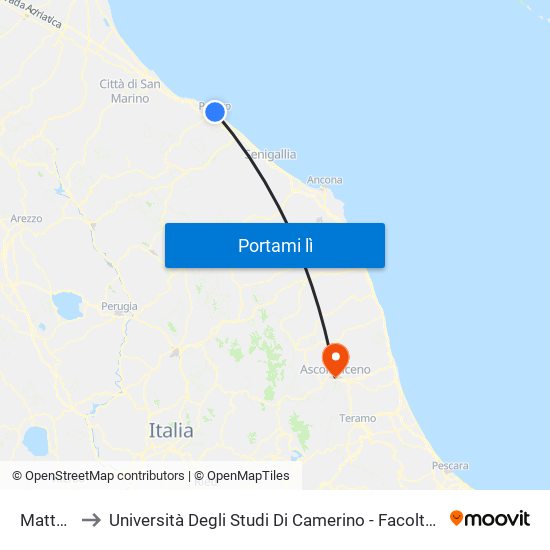 Matteotti to Università Degli Studi Di Camerino - Facoltà Di Architettura map