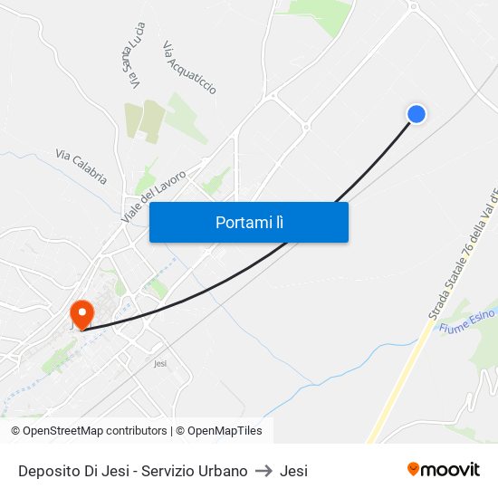 Deposito Di Jesi - Servizio Urbano to Jesi map