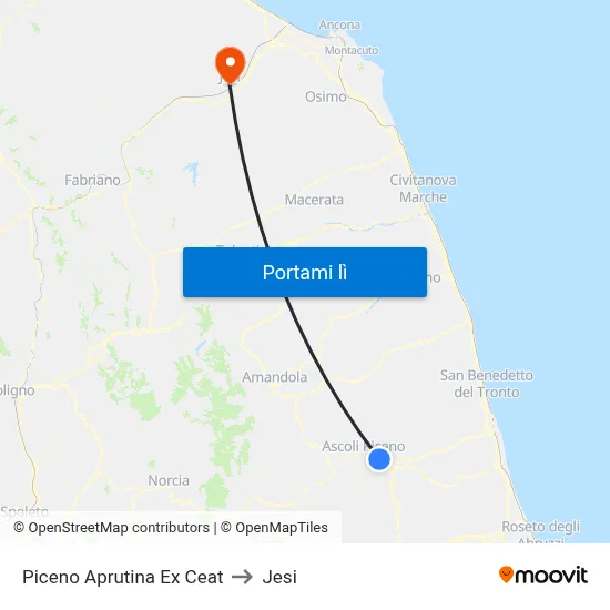 Piceno Aprutina Ex Ceat to Jesi map