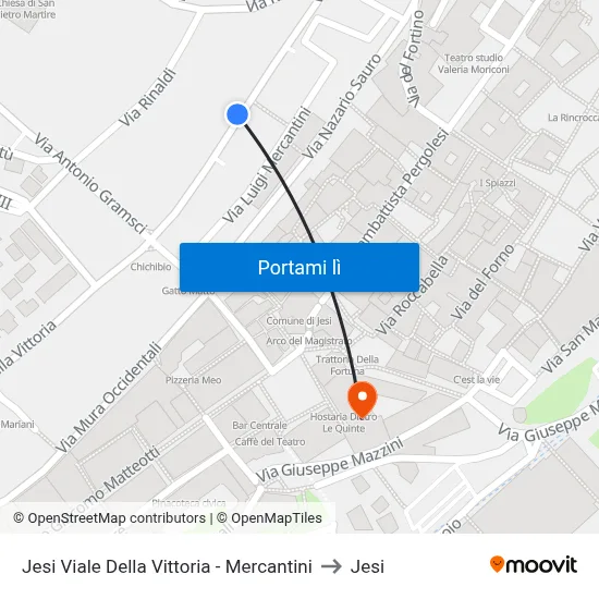 Jesi Viale Della Vittoria - Mercantini to Jesi map
