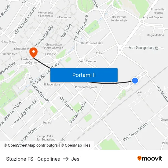 Stazione FS - Capolinea to Jesi map