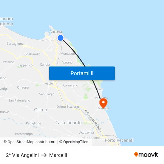 2^ Via  Angelini to Marcelli map