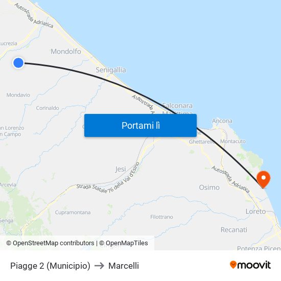 Piagge 2 (Municipio) to Marcelli map