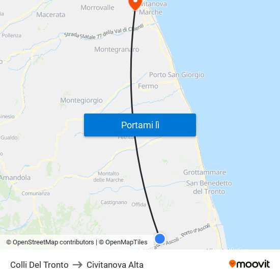 Colli Del Tronto to Civitanova Alta map