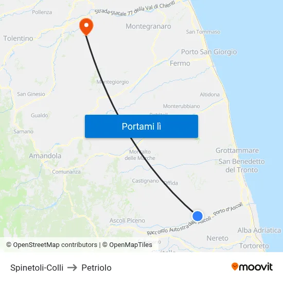 Spinetoli-Colli to Petriolo map